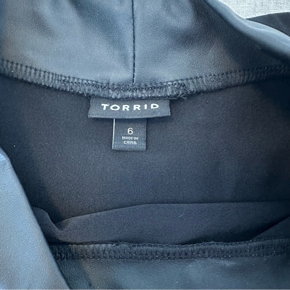 Torrid 6X Black Mock Neck Faux Leather Bodysuit - Picture 6 of 6